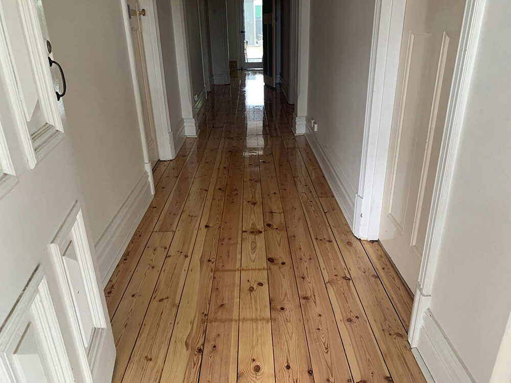 Baltic pine floorboards